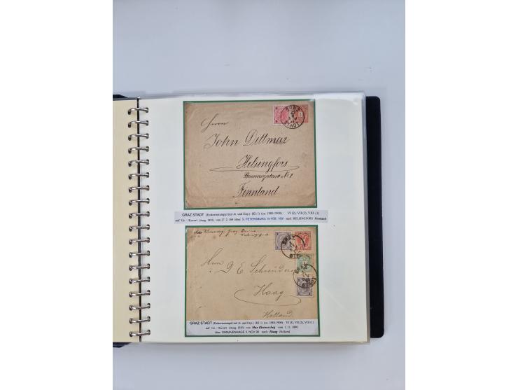 1850/1919 (ca.), zahlreiche aufgezogene Heimat-Sammlung “GRAZ” und Umgebung Andritz bis Zettling, mit über 220 Briefen und Ka