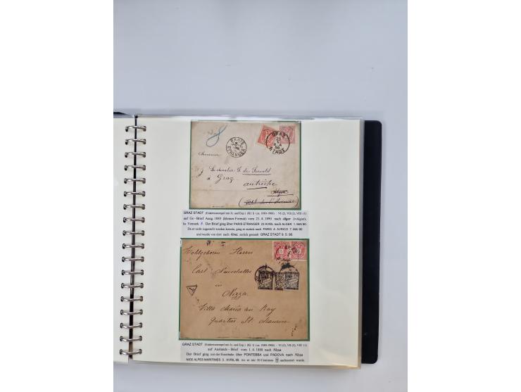 1850/1919 (ca.), zahlreiche aufgezogene Heimat-Sammlung “GRAZ” und Umgebung Andritz bis Zettling, mit über 220 Briefen und Ka