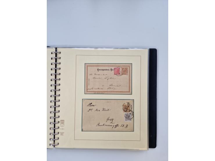 1850/1919 (ca.), zahlreiche aufgezogene Heimat-Sammlung “GRAZ” und Umgebung Andritz bis Zettling, mit über 220 Briefen und Ka