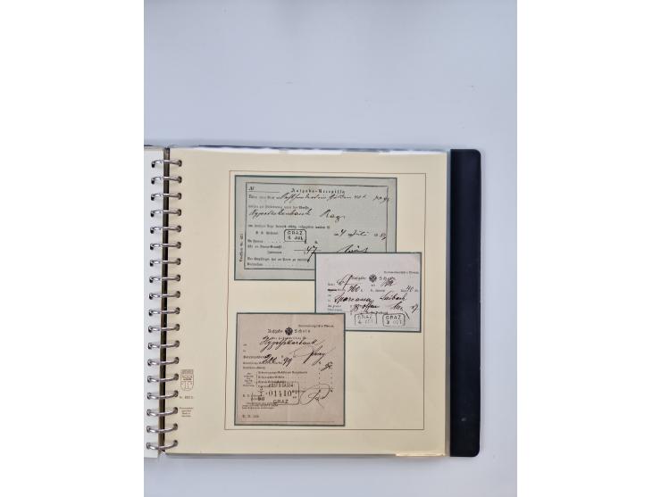 1850/1919 (ca.), zahlreiche aufgezogene Heimat-Sammlung “GRAZ” und Umgebung Andritz bis Zettling, mit über 220 Briefen und Ka