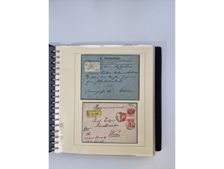 1850/1919 (ca.), zahlreiche aufgezogene Heimat-Sammlung “GRAZ” und Umgebung Andritz bis Zettling, mit über 220 Briefen und Ka