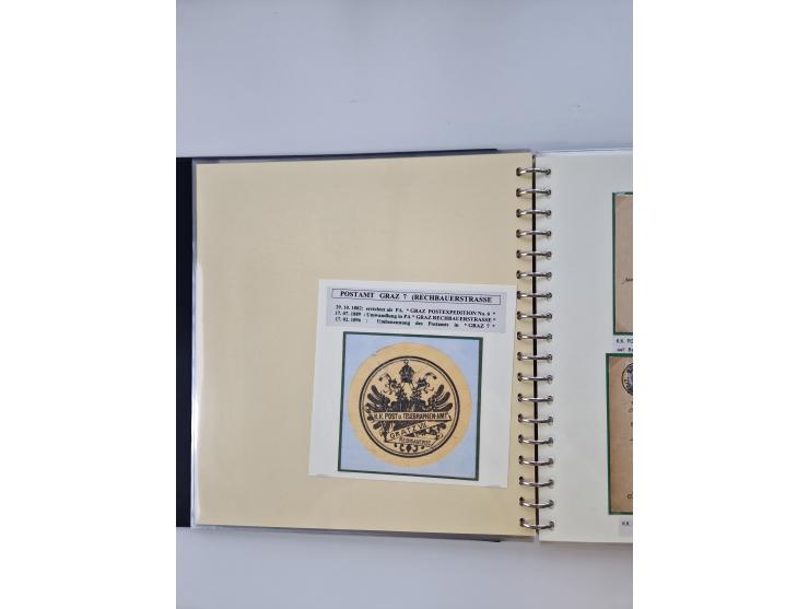1850/1919 (ca.), zahlreiche aufgezogene Heimat-Sammlung “GRAZ” und Umgebung Andritz bis Zettling, mit über 220 Briefen und Ka