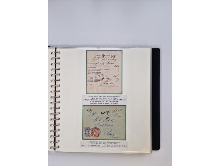 1850/1919 (ca.), zahlreiche aufgezogene Heimat-Sammlung “GRAZ” und Umgebung Andritz bis Zettling, mit über 220 Briefen und Ka