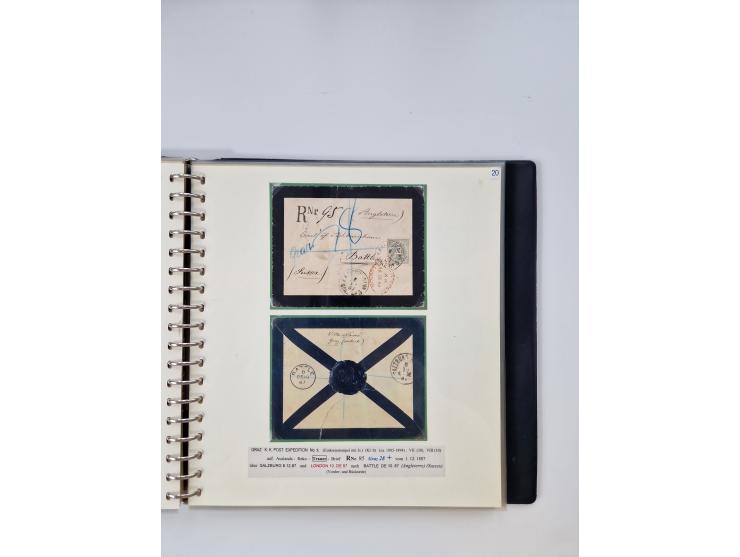 1850/1919 (ca.), zahlreiche aufgezogene Heimat-Sammlung “GRAZ” und Umgebung Andritz bis Zettling, mit über 220 Briefen und Ka