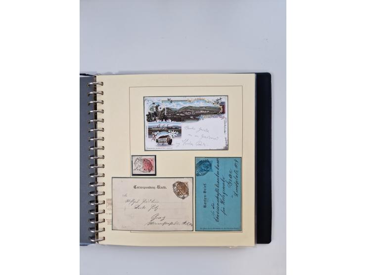 1850/1919 (ca.), zahlreiche aufgezogene Heimat-Sammlung “GRAZ” und Umgebung Andritz bis Zettling, mit über 220 Briefen und Ka