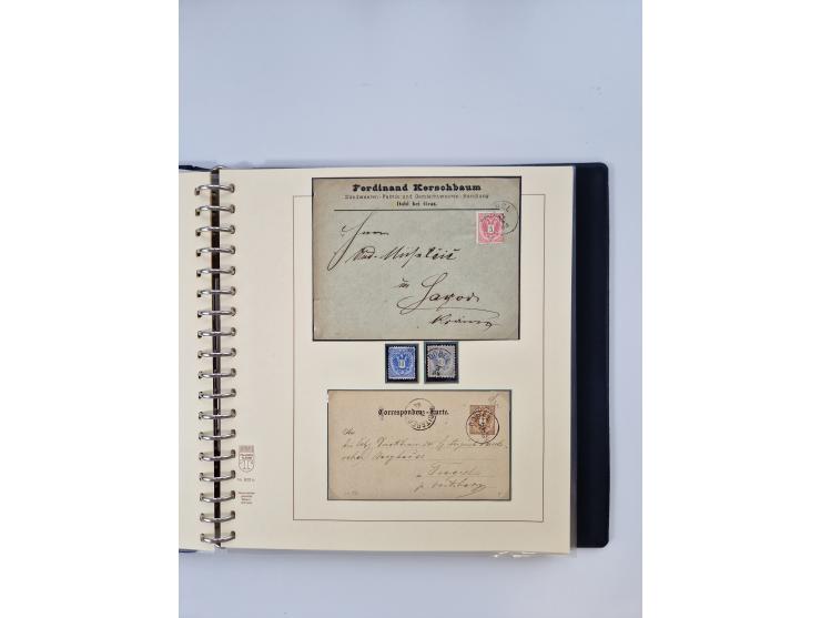 1850/1919 (ca.), zahlreiche aufgezogene Heimat-Sammlung “GRAZ” und Umgebung Andritz bis Zettling, mit über 220 Briefen und Ka