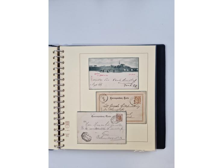 1850/1919 (ca.), zahlreiche aufgezogene Heimat-Sammlung “GRAZ” und Umgebung Andritz bis Zettling, mit über 220 Briefen und Ka