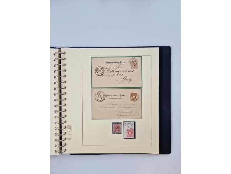 1850/1919 (ca.), zahlreiche aufgezogene Heimat-Sammlung “GRAZ” und Umgebung Andritz bis Zettling, mit über 220 Briefen und Ka