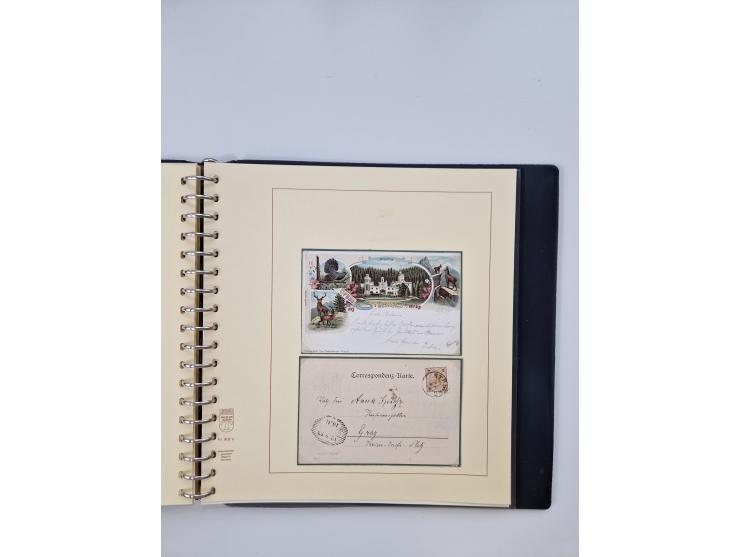 1850/1919 (ca.), zahlreiche aufgezogene Heimat-Sammlung “GRAZ” und Umgebung Andritz bis Zettling, mit über 220 Briefen und Ka