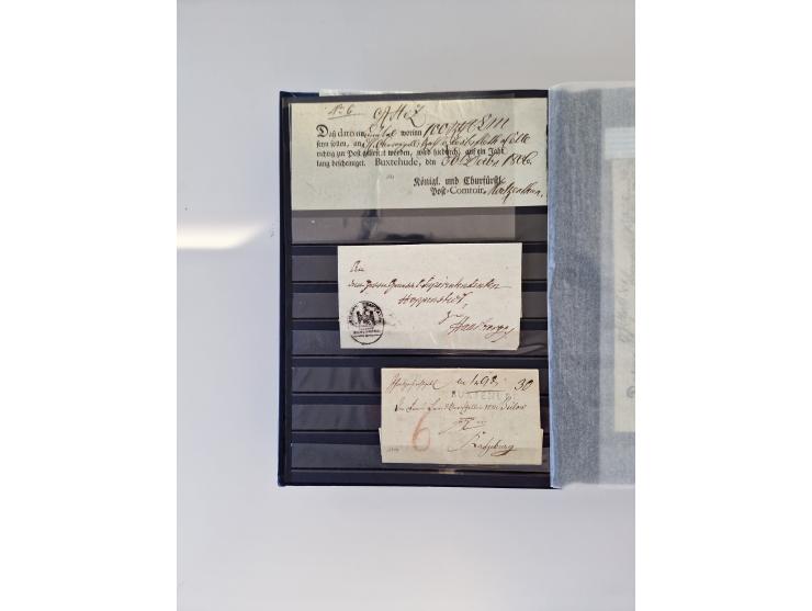 Buxtehude: 1787/2020, umfangreiche Sammlung ab Vorphila mit u.a. frühem Postschein von 1797, Botenbrief 1813 mit Dienstsiegel
