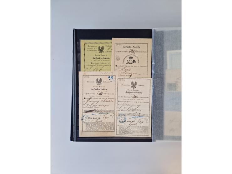 Buxtehude: 1787/2020, umfangreiche Sammlung ab Vorphila mit u.a. frühem Postschein von 1797, Botenbrief 1813 mit Dienstsiegel