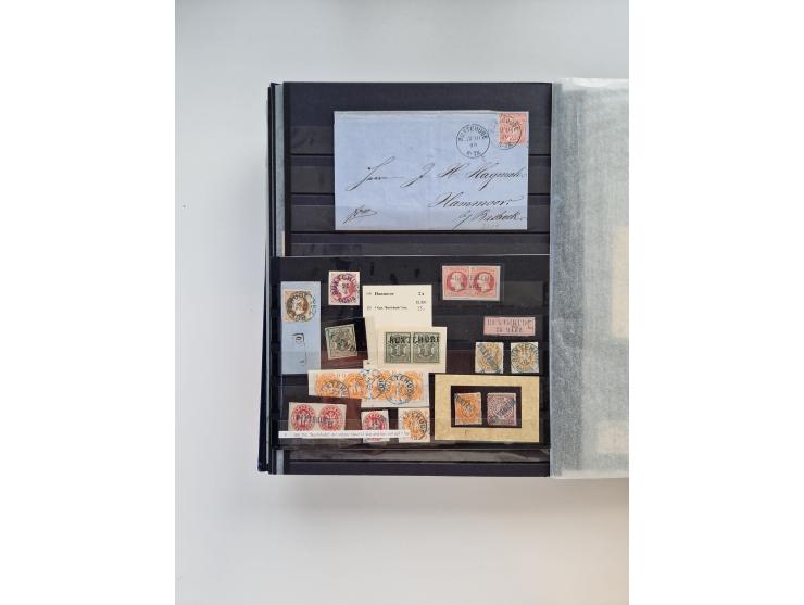 Buxtehude: 1787/2020, umfangreiche Sammlung ab Vorphila mit u.a. frühem Postschein von 1797, Botenbrief 1813 mit Dienstsiegel