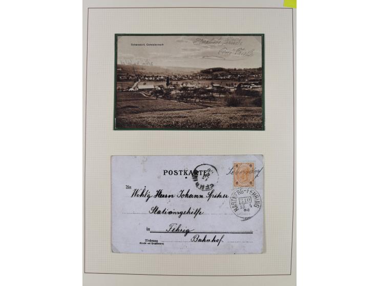 1870/1913 (ca.), umfangreiche aufgezogene Heimat-Sammlung “Herzogtum Steiermark (Styria)”, Bruck bis Windischgraz, mit über 1