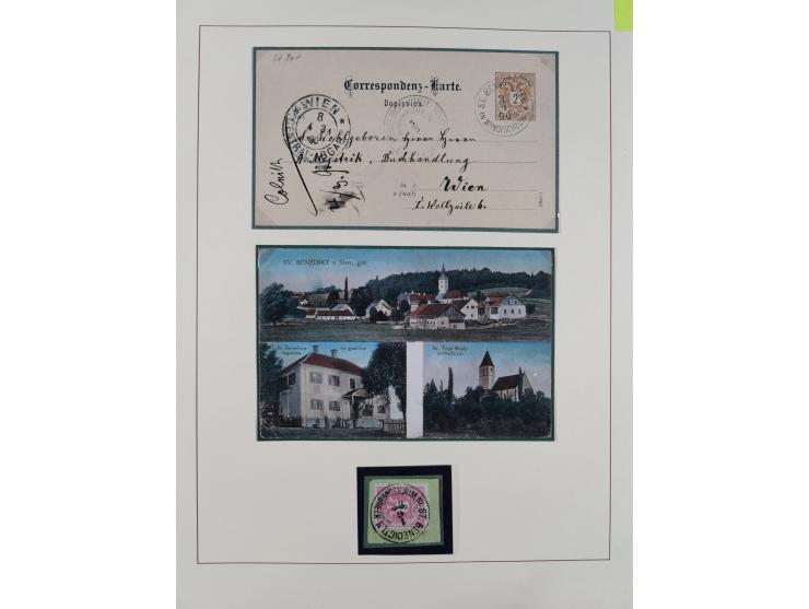 1870/1913 (ca.), umfangreiche aufgezogene Heimat-Sammlung “Herzogtum Steiermark (Styria)”, Bruck bis Windischgraz, mit über 1