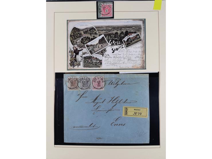 1870/1913 (ca.), umfangreiche aufgezogene Heimat-Sammlung “Herzogtum Steiermark (Styria)”, Bruck bis Windischgraz, mit über 1