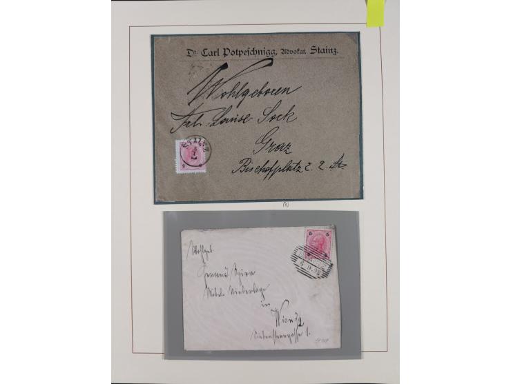 1870/1913 (ca.), umfangreiche aufgezogene Heimat-Sammlung “Herzogtum Steiermark (Styria)”, Bruck bis Windischgraz, mit über 1