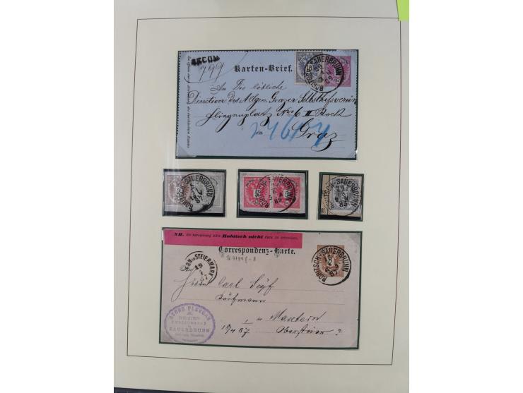 1870/1913 (ca.), umfangreiche aufgezogene Heimat-Sammlung “Herzogtum Steiermark (Styria)”, Bruck bis Windischgraz, mit über 1