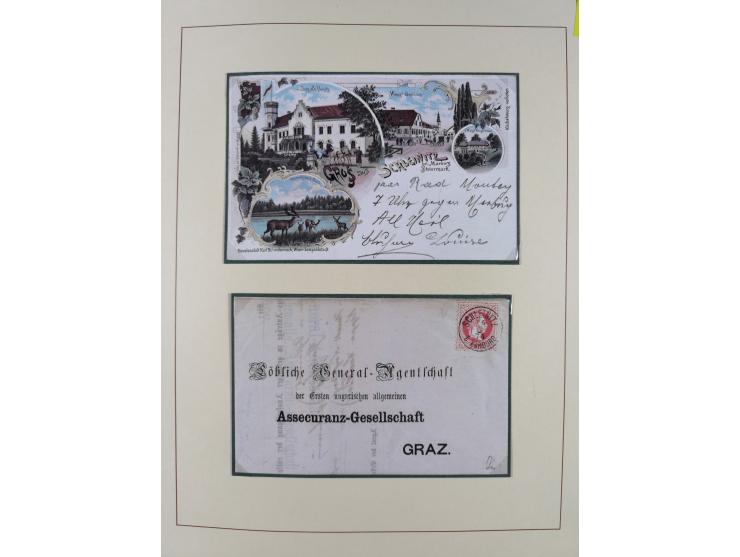1870/1913 (ca.), umfangreiche aufgezogene Heimat-Sammlung “Herzogtum Steiermark (Styria)”, Bruck bis Windischgraz, mit über 1