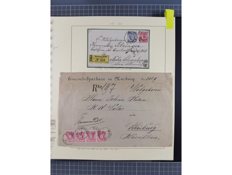 1870/1913 (ca.), umfangreiche aufgezogene Heimat-Sammlung “Herzogtum Steiermark (Styria)”, Bruck bis Windischgraz, mit über 1