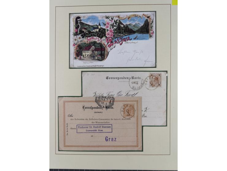 1870/1913 (ca.), umfangreiche aufgezogene Heimat-Sammlung “Herzogtum Steiermark (Styria)”, Bruck bis Windischgraz, mit über 1