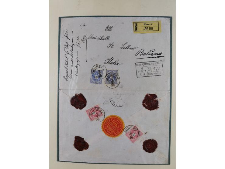 1870/1913 (ca.), umfangreiche aufgezogene Heimat-Sammlung “Herzogtum Steiermark (Styria)”, Bruck bis Windischgraz, mit über 1