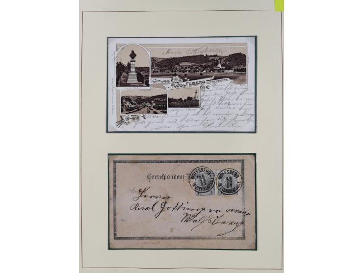 1870/1913 (ca.), umfangreiche aufgezogene Heimat-Sammlung “Herzogtum Steiermark (Styria)”, Bruck bis Windischgraz, mit über 1