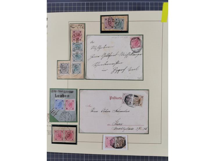 1870/1913 (ca.), umfangreiche aufgezogene Heimat-Sammlung “Herzogtum Steiermark (Styria)”, Bruck bis Windischgraz, mit über 1