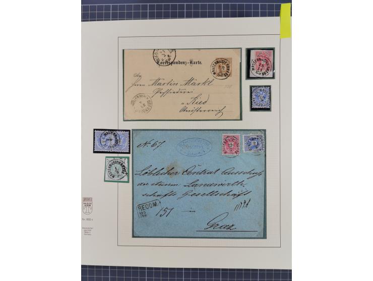 1870/1913 (ca.), umfangreiche aufgezogene Heimat-Sammlung “Herzogtum Steiermark (Styria)”, Bruck bis Windischgraz, mit über 1