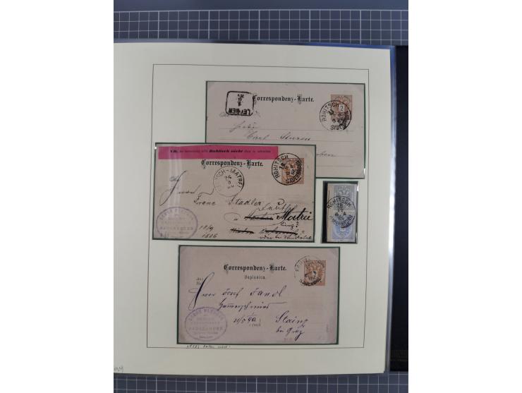 1870/1913 (ca.), umfangreiche aufgezogene Heimat-Sammlung “Herzogtum Steiermark (Styria)”, Bruck bis Windischgraz, mit über 1