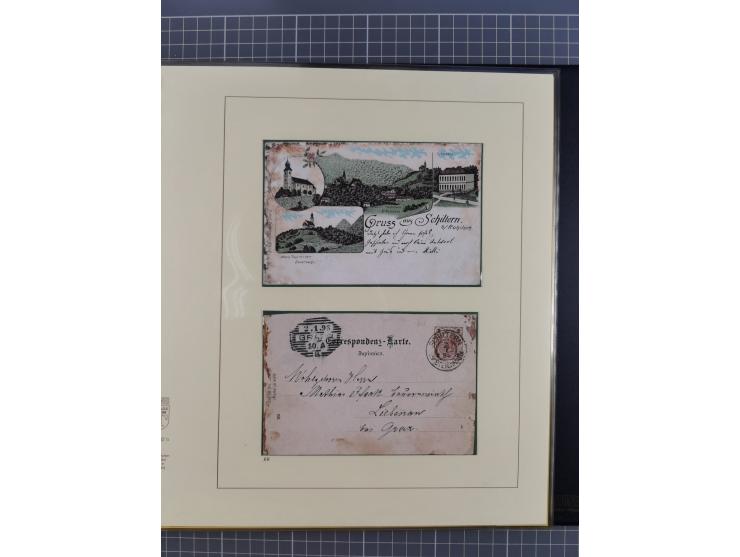 1870/1913 (ca.), umfangreiche aufgezogene Heimat-Sammlung “Herzogtum Steiermark (Styria)”, Bruck bis Windischgraz, mit über 1