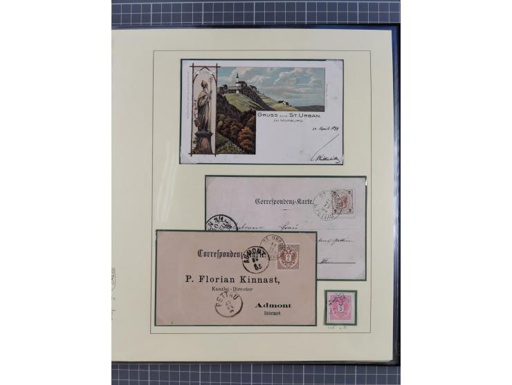 1870/1913 (ca.), umfangreiche aufgezogene Heimat-Sammlung “Herzogtum Steiermark (Styria)”, Bruck bis Windischgraz, mit über 1