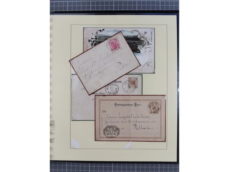 1870/1913 (ca.), umfangreiche aufgezogene Heimat-Sammlung “Herzogtum Steiermark (Styria)”, Bruck bis Windischgraz, mit über 1