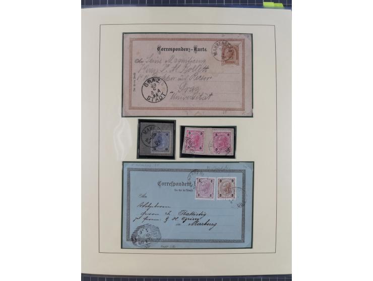 1870/1913 (ca.), umfangreiche aufgezogene Heimat-Sammlung “Herzogtum Steiermark (Styria)”, Bruck bis Windischgraz, mit über 1