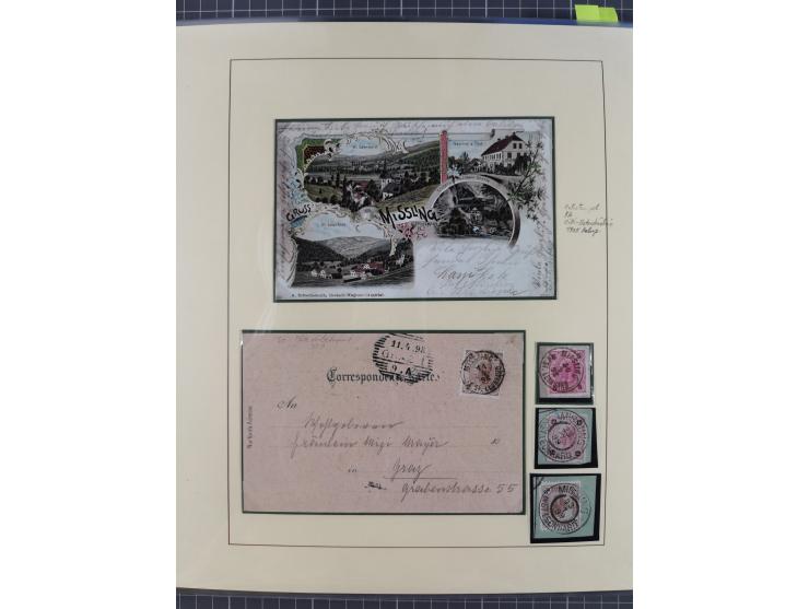 1870/1913 (ca.), umfangreiche aufgezogene Heimat-Sammlung “Herzogtum Steiermark (Styria)”, Bruck bis Windischgraz, mit über 1