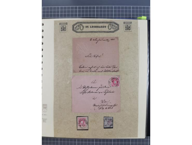 1870/1913 (ca.), umfangreiche aufgezogene Heimat-Sammlung “Herzogtum Steiermark (Styria)”, Bruck bis Windischgraz, mit über 1