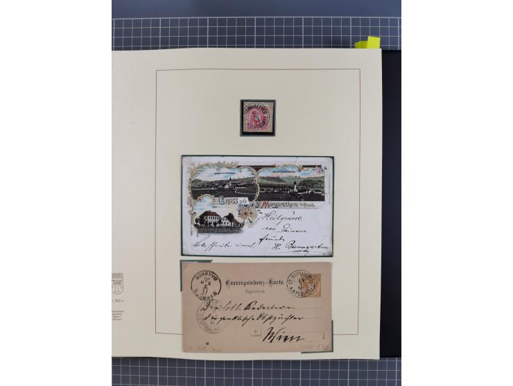 1870/1913 (ca.), umfangreiche aufgezogene Heimat-Sammlung “Herzogtum Steiermark (Styria)”, Bruck bis Windischgraz, mit über 1