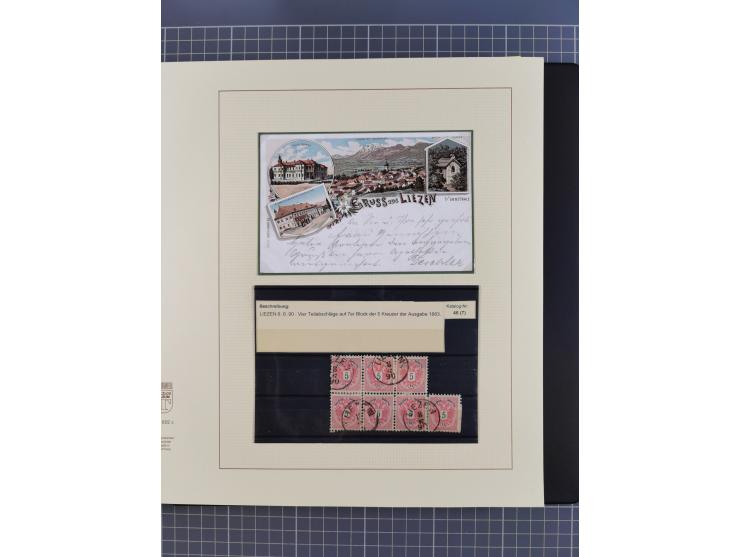 1870/1913 (ca.), umfangreiche aufgezogene Heimat-Sammlung “Herzogtum Steiermark (Styria)”, Bruck bis Windischgraz, mit über 1