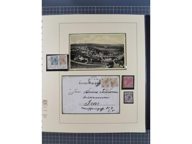 1870/1913 (ca.), umfangreiche aufgezogene Heimat-Sammlung “Herzogtum Steiermark (Styria)”, Bruck bis Windischgraz, mit über 1