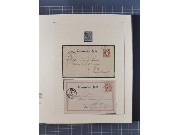 1870/1913 (ca.), umfangreiche aufgezogene Heimat-Sammlung “Herzogtum Steiermark (Styria)”, Bruck bis Windischgraz, mit über 1