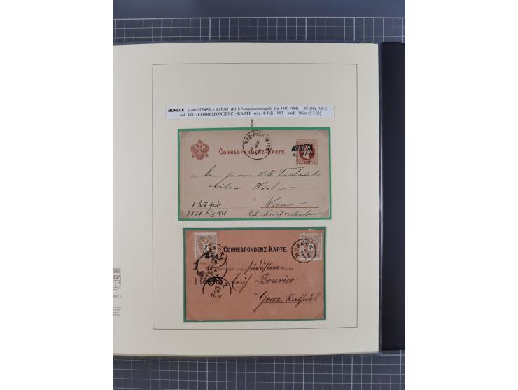 1870/1913 (ca.), umfangreiche aufgezogene Heimat-Sammlung “Herzogtum Steiermark (Styria)”, Bruck bis Windischgraz, mit über 1
