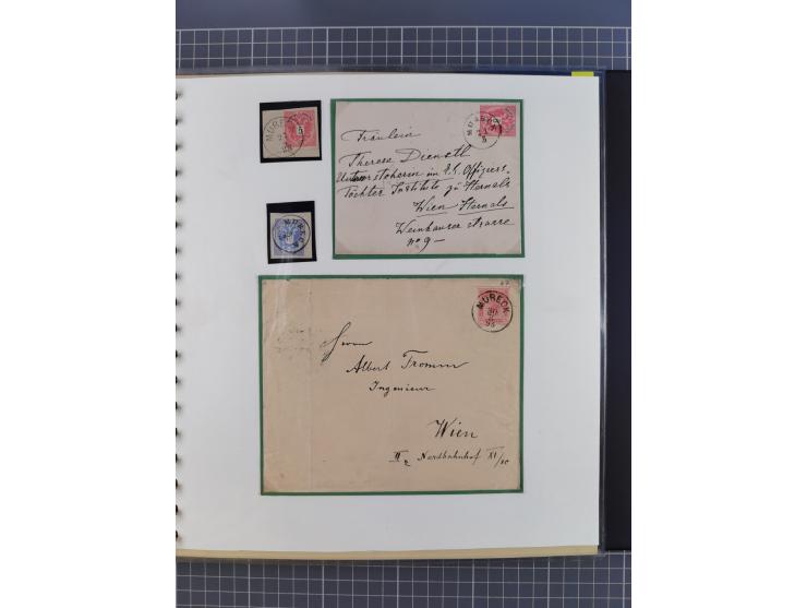 1870/1913 (ca.), umfangreiche aufgezogene Heimat-Sammlung “Herzogtum Steiermark (Styria)”, Bruck bis Windischgraz, mit über 1