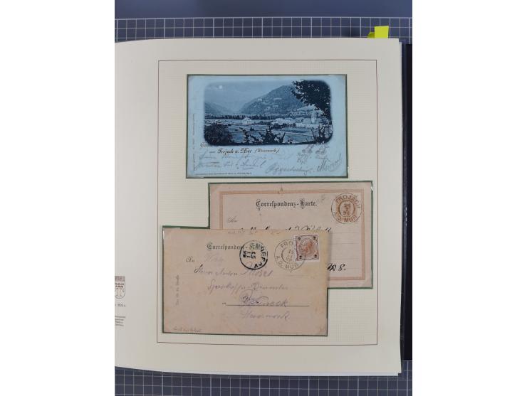 1870/1913 (ca.), umfangreiche aufgezogene Heimat-Sammlung “Herzogtum Steiermark (Styria)”, Bruck bis Windischgraz, mit über 1
