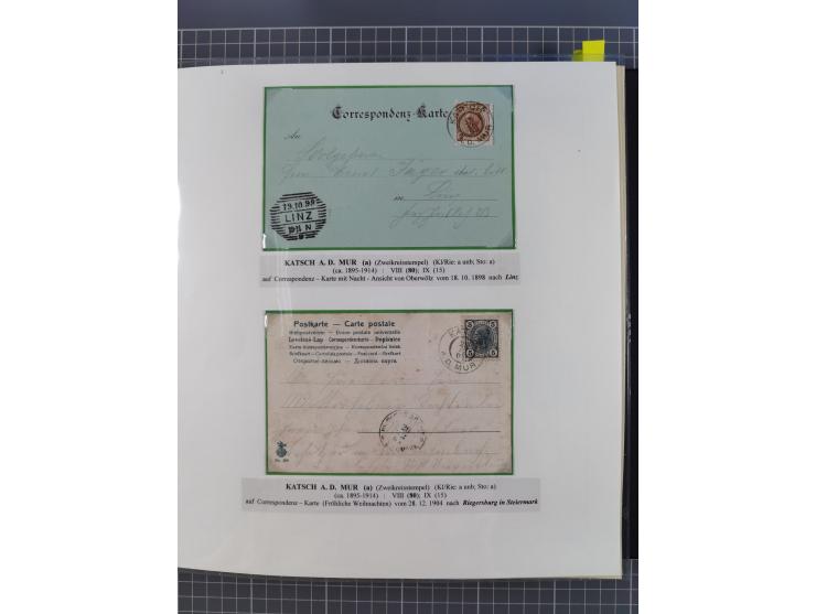 1870/1913 (ca.), umfangreiche aufgezogene Heimat-Sammlung “Herzogtum Steiermark (Styria)”, Bruck bis Windischgraz, mit über 1
