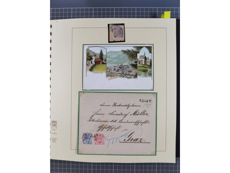 1870/1913 (ca.), umfangreiche aufgezogene Heimat-Sammlung “Herzogtum Steiermark (Styria)”, Bruck bis Windischgraz, mit über 1