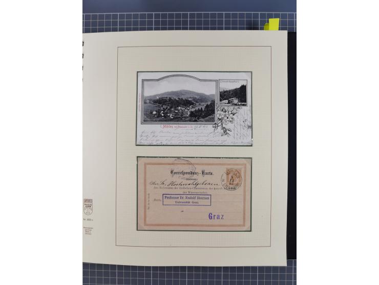 1870/1913 (ca.), umfangreiche aufgezogene Heimat-Sammlung “Herzogtum Steiermark (Styria)”, Bruck bis Windischgraz, mit über 1