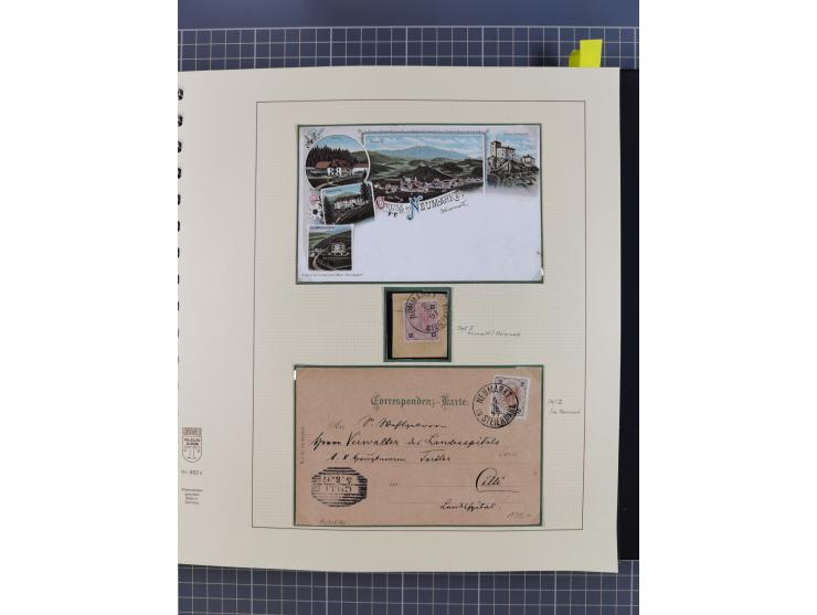 1870/1913 (ca.), umfangreiche aufgezogene Heimat-Sammlung “Herzogtum Steiermark (Styria)”, Bruck bis Windischgraz, mit über 1