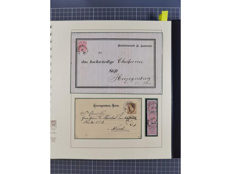 1870/1913 (ca.), umfangreiche aufgezogene Heimat-Sammlung “Herzogtum Steiermark (Styria)”, Bruck bis Windischgraz, mit über 1