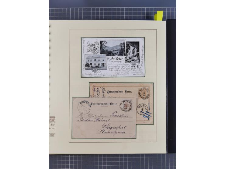 1870/1913 (ca.), umfangreiche aufgezogene Heimat-Sammlung “Herzogtum Steiermark (Styria)”, Bruck bis Windischgraz, mit über 1