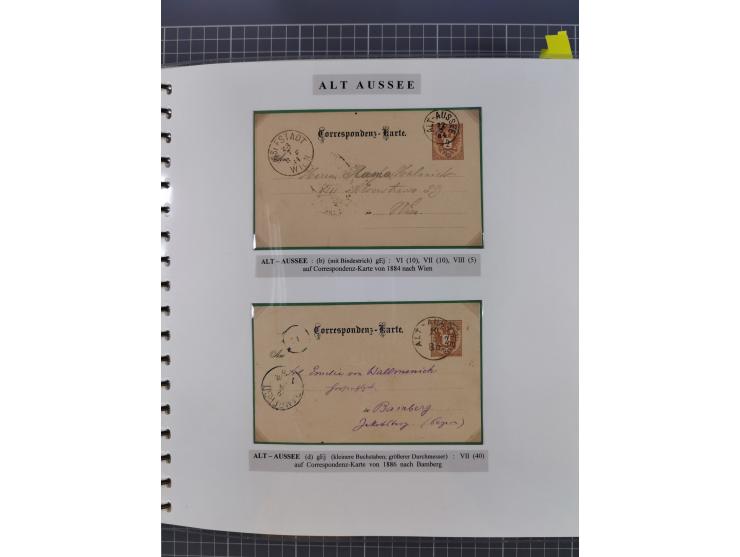 1870/1913 (ca.), umfangreiche aufgezogene Heimat-Sammlung “Herzogtum Steiermark (Styria)”, Bruck bis Windischgraz, mit über 1