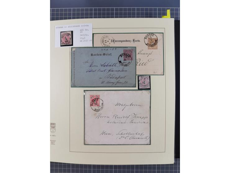 1870/1913 (ca.), umfangreiche aufgezogene Heimat-Sammlung “Herzogtum Steiermark (Styria)”, Bruck bis Windischgraz, mit über 1